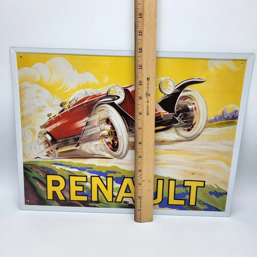 Official Renault Boutique Metal Sign Pierre de Bas Art‎ Deco Type 45 Retro